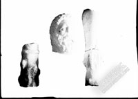 Fragments of marble statuettes