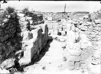 Excavations of a wall in the north-eastern area of the ancient city, to the north of ancient Greek building