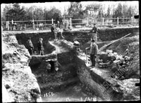 Excavations near the hothouse