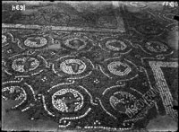 Mosaic floor of the east cross church in the necropolis 