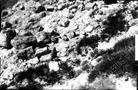 Разрушение стен и завал старого раскопа на городище